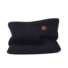 L&P Apparel - Cache cou en tricot, noir