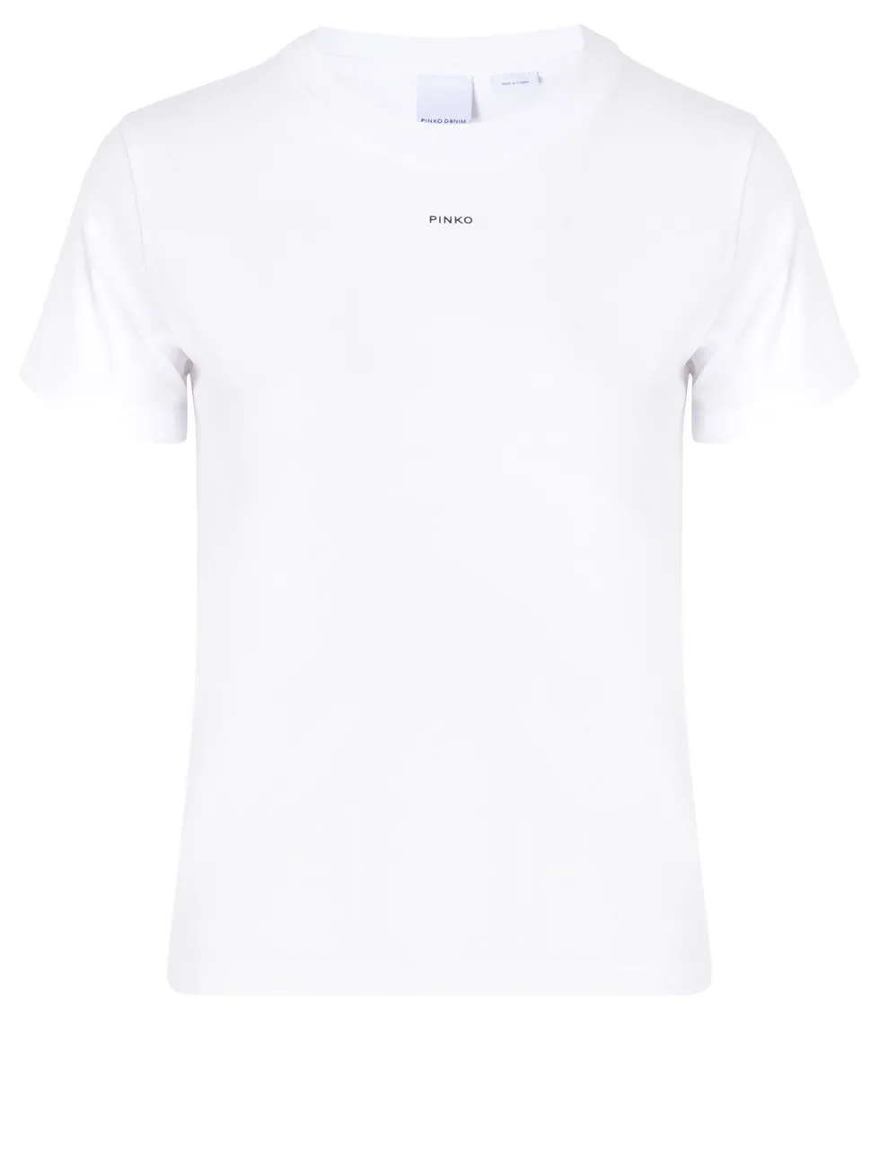 T-shirt Pinko mini logo en coton blanc