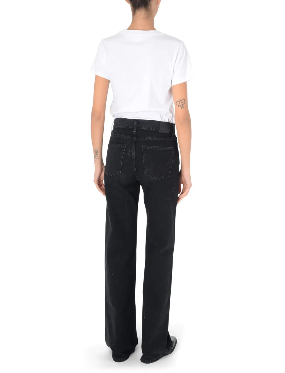 T-shirt Pinko mini logo en coton blanc